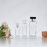 زجاجة عطر زجاجية مربعة شفافة