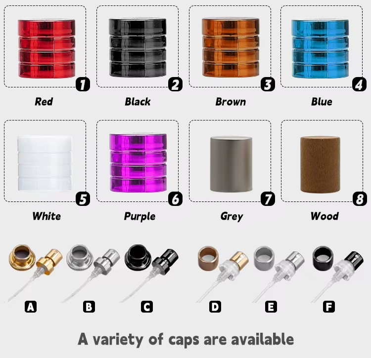 زجاجة عطر زجاجية مربعة شفافة