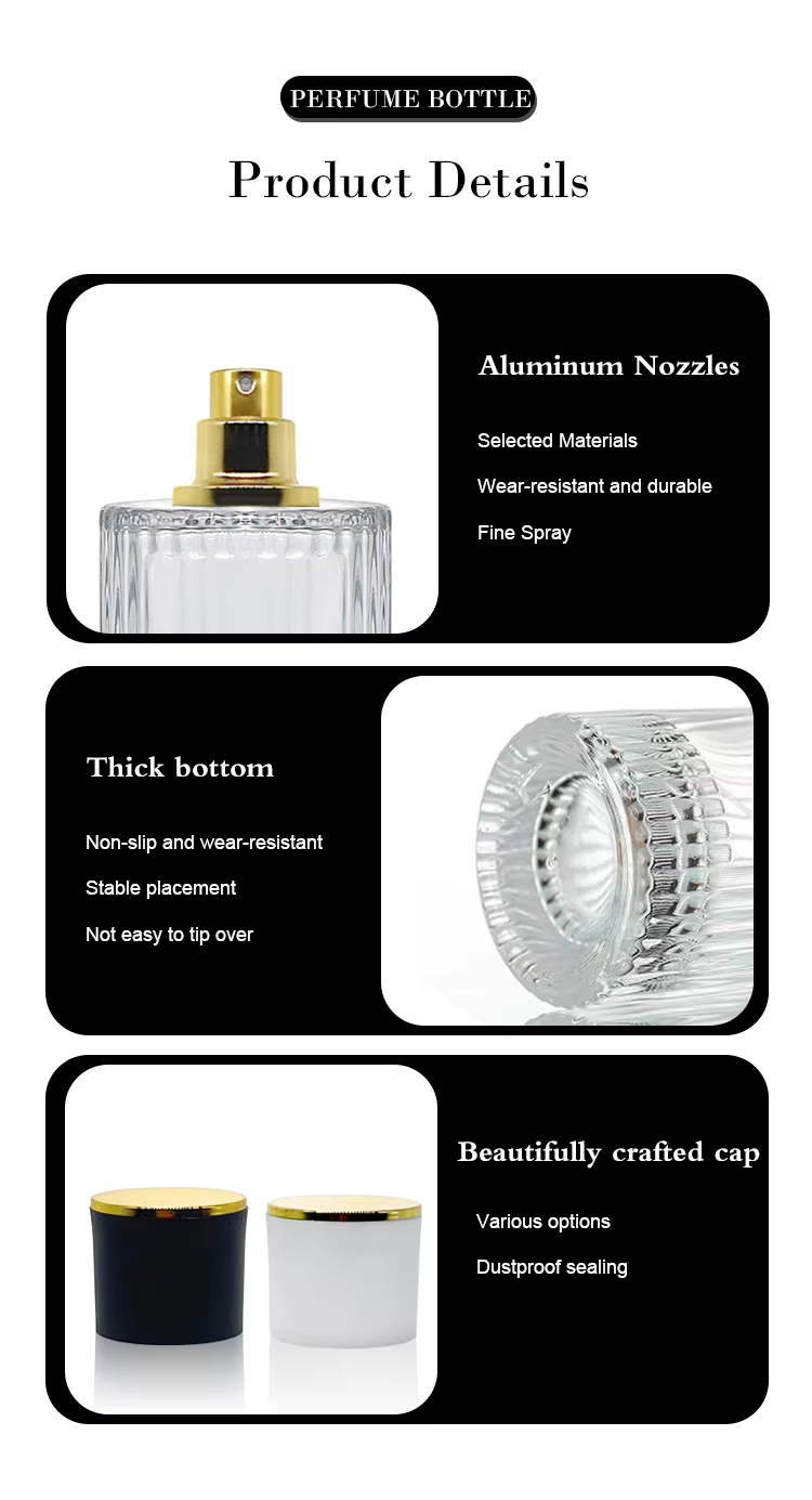 زجاجة عطر بخاخ برغي علوي زجاجي