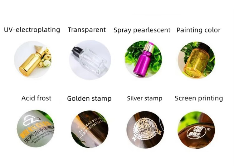 جولة زجاجة رذاذ الزجاج مع زجاجة عطر غطاء خشبي