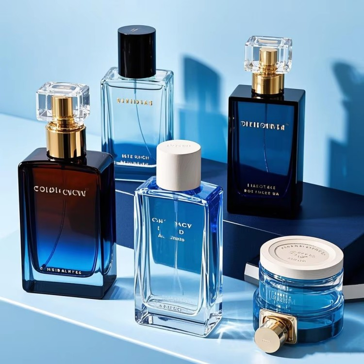 زجاجة عطر زجاجية مربعة شفافة