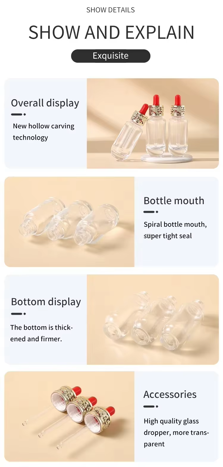 زجاجة قطارة زجاجية