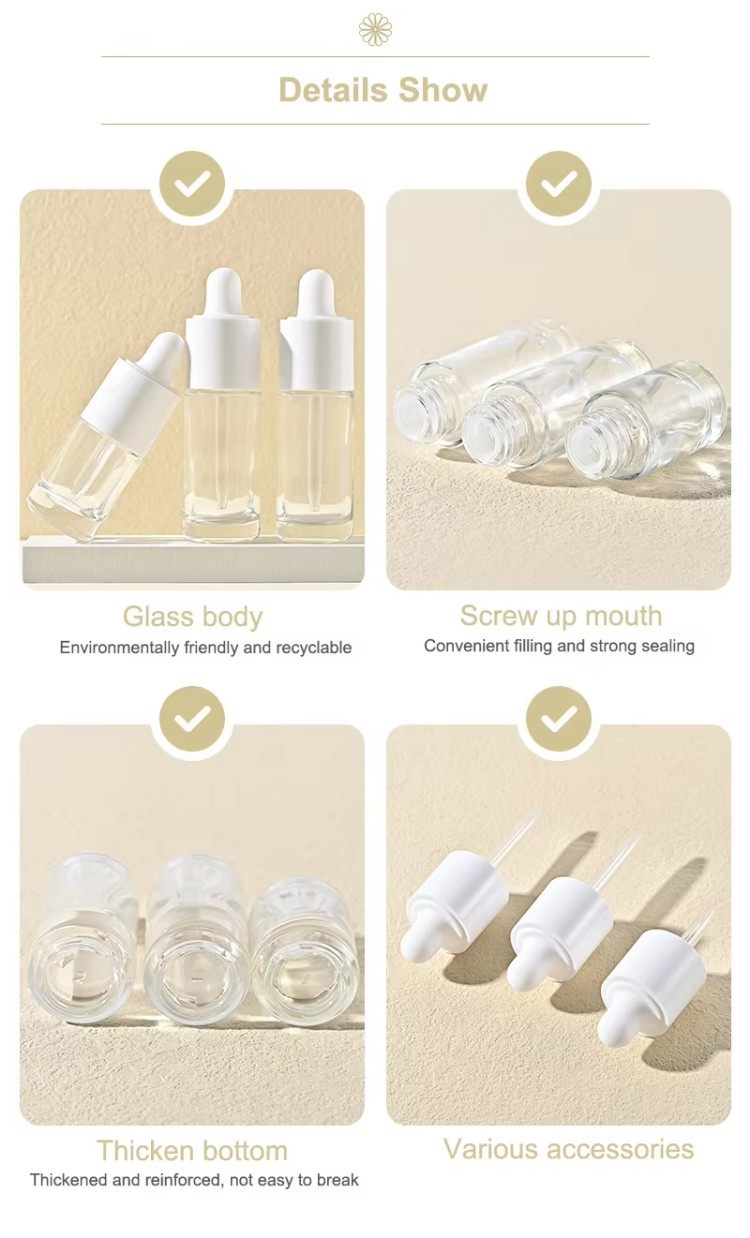 زجاجة قطارة زجاجية