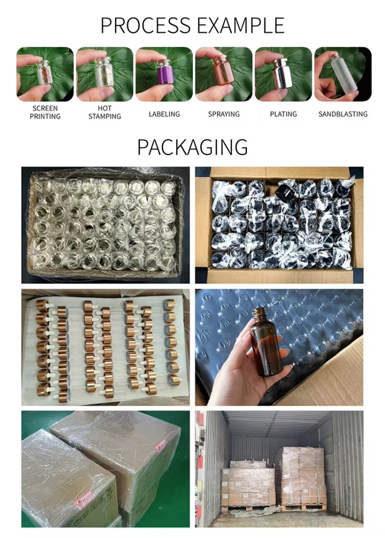 زجاجة قطارة زجاجية