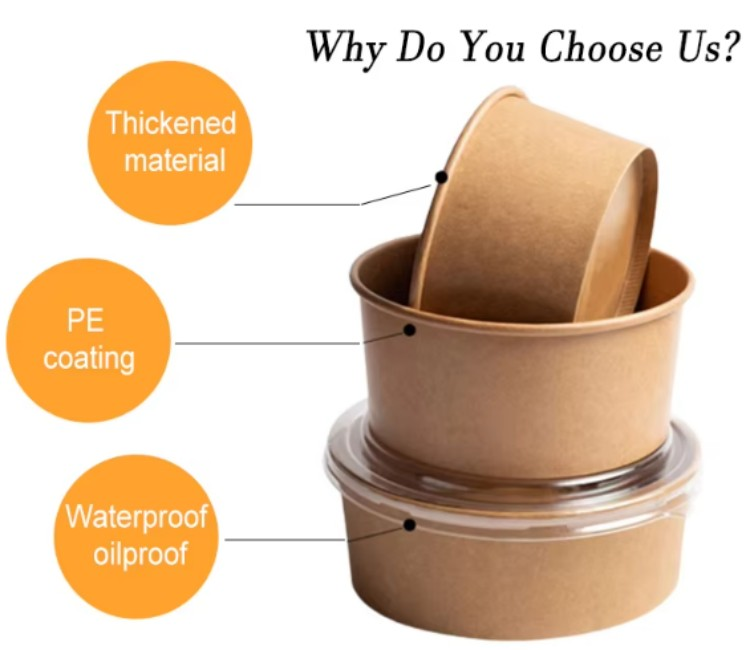 الغذاء الصف المغلفة سميكة جولة صناديق التعبئة والتغليف