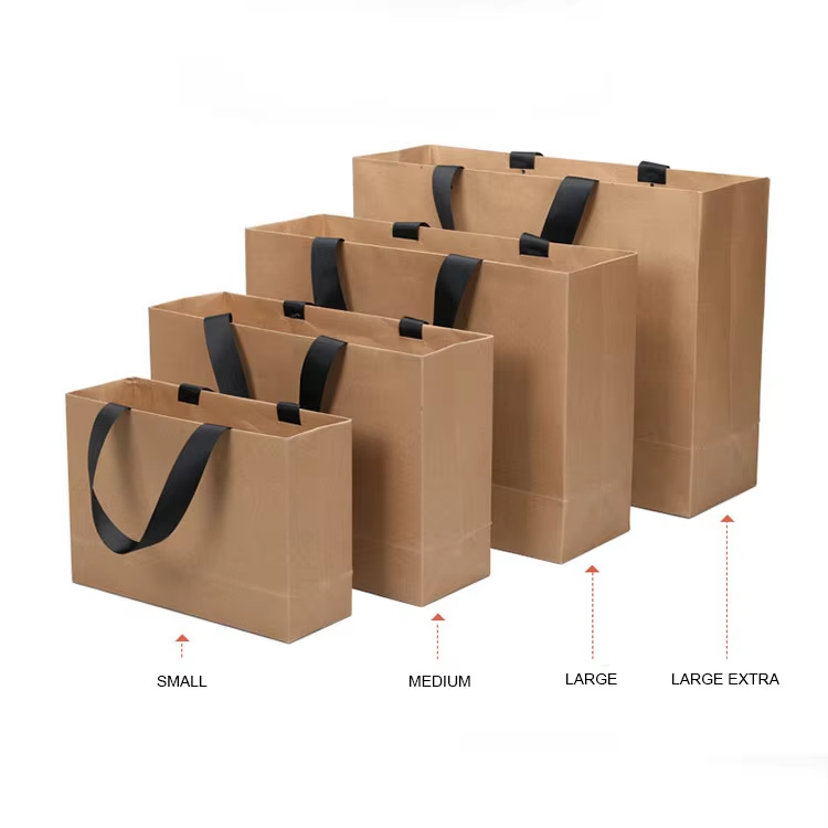 حقيبة هدايا بسيطة من جلد البقر وحقيبة تسوق