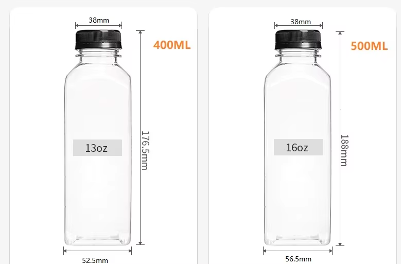 زجاجة عصير المشروبات مربع