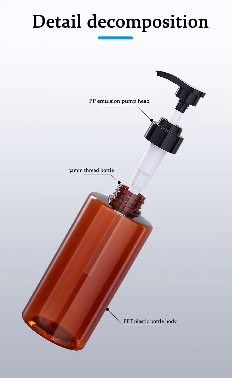 زجاجة شامبو عالية الجودة بكتف مستقيم