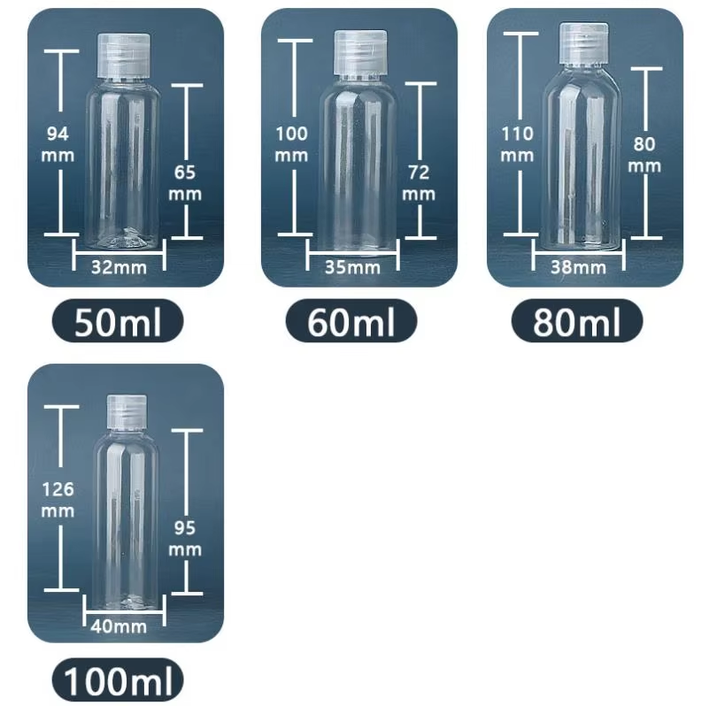 زجاجة الحيوانات الأليفة الوجه العلوي مع غطاء مختومة