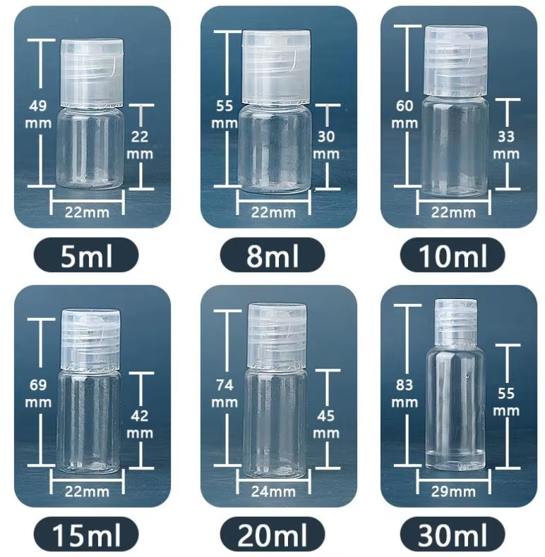زجاجة الحيوانات الأليفة الوجه العلوي مع غطاء مختومة