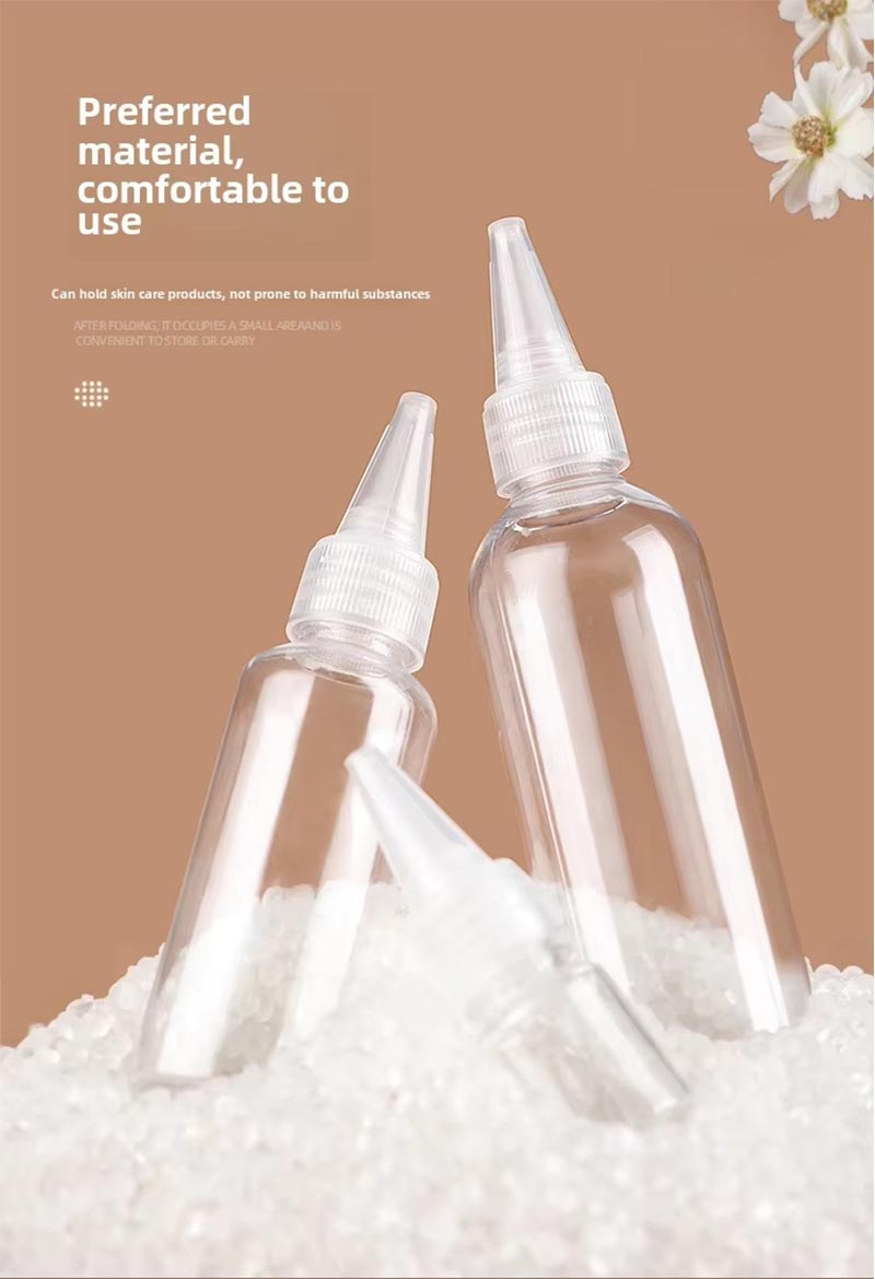 زجاجة ضغط من البولي ايثيلين مع فم مدبب لسوائل الصلصة