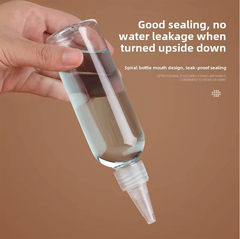 زجاجة ضغط من البولي ايثيلين مع فم مدبب لسوائل الصلصة