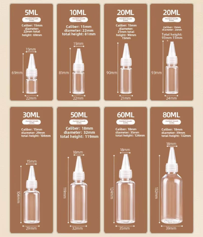 زجاجة ضغط من البولي ايثيلين مع فم مدبب لسوائل الصلصة