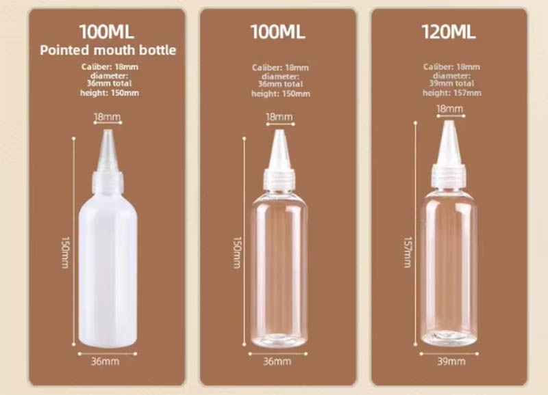 زجاجة ضغط من البولي ايثيلين مع فم مدبب لسوائل الصلصة