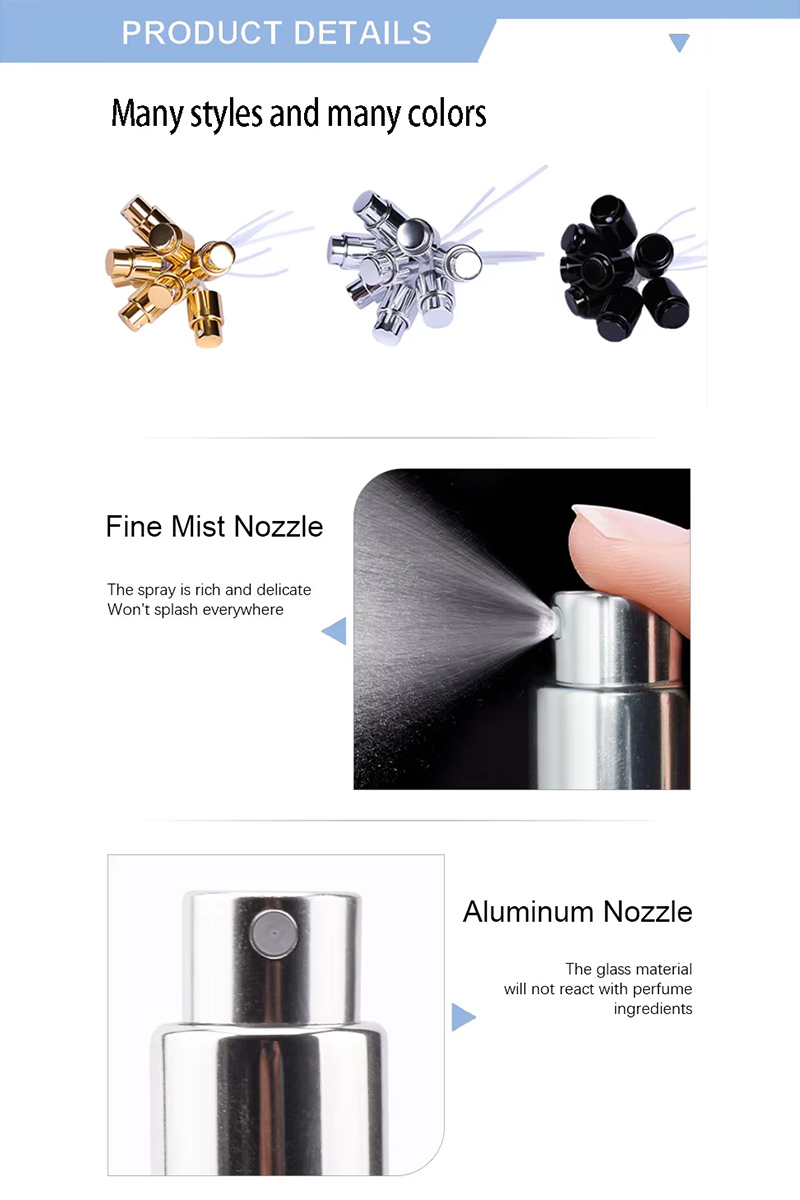 زجاجة عطر زجاجية مربعة شفافة مع غطاء عطر كريستال سورلين 20 مل 30 مل 50 مل 100 مل