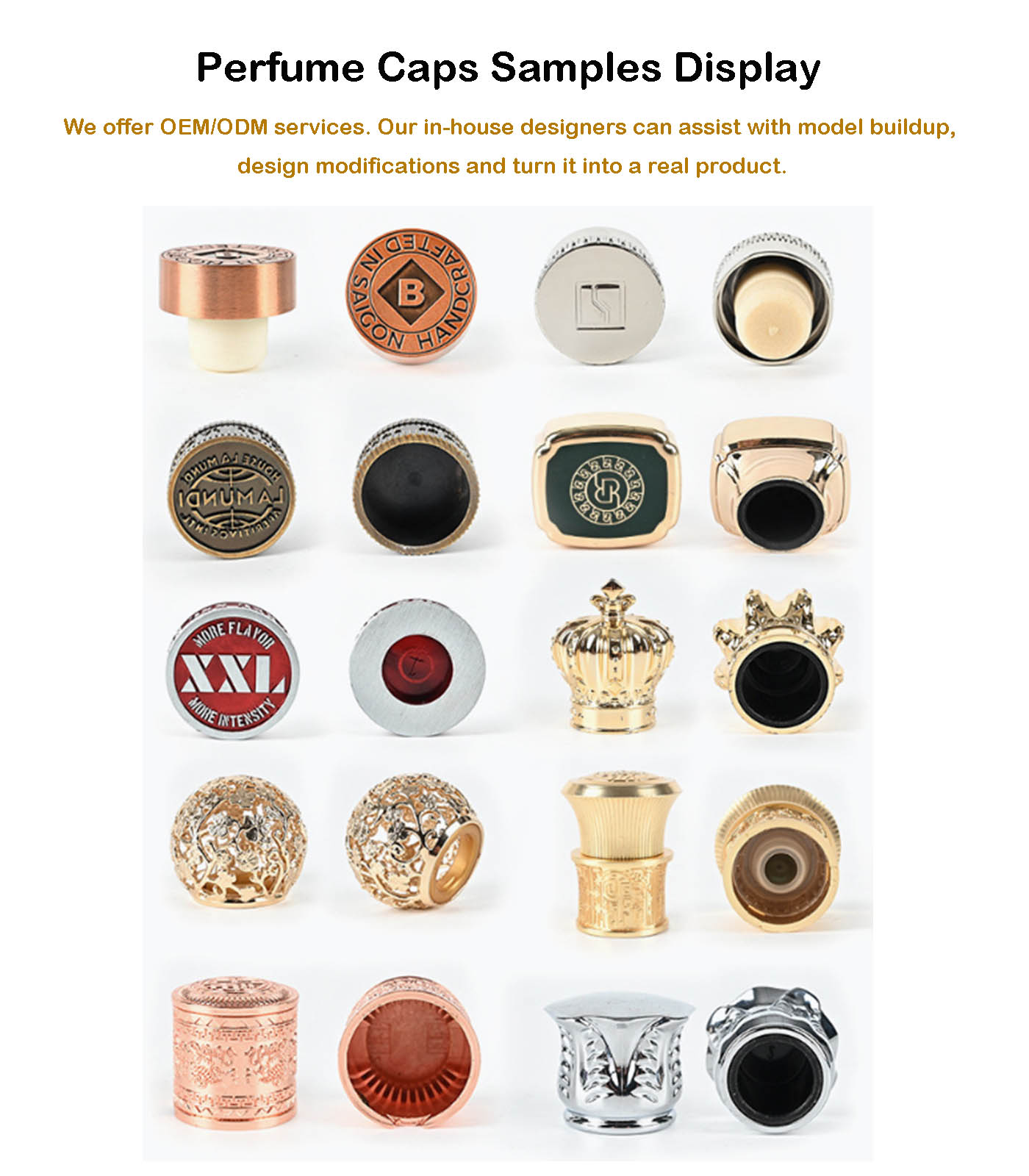 سبائك الزنك الألومنيوم معدن العطور قبعات تجعيد المسمار