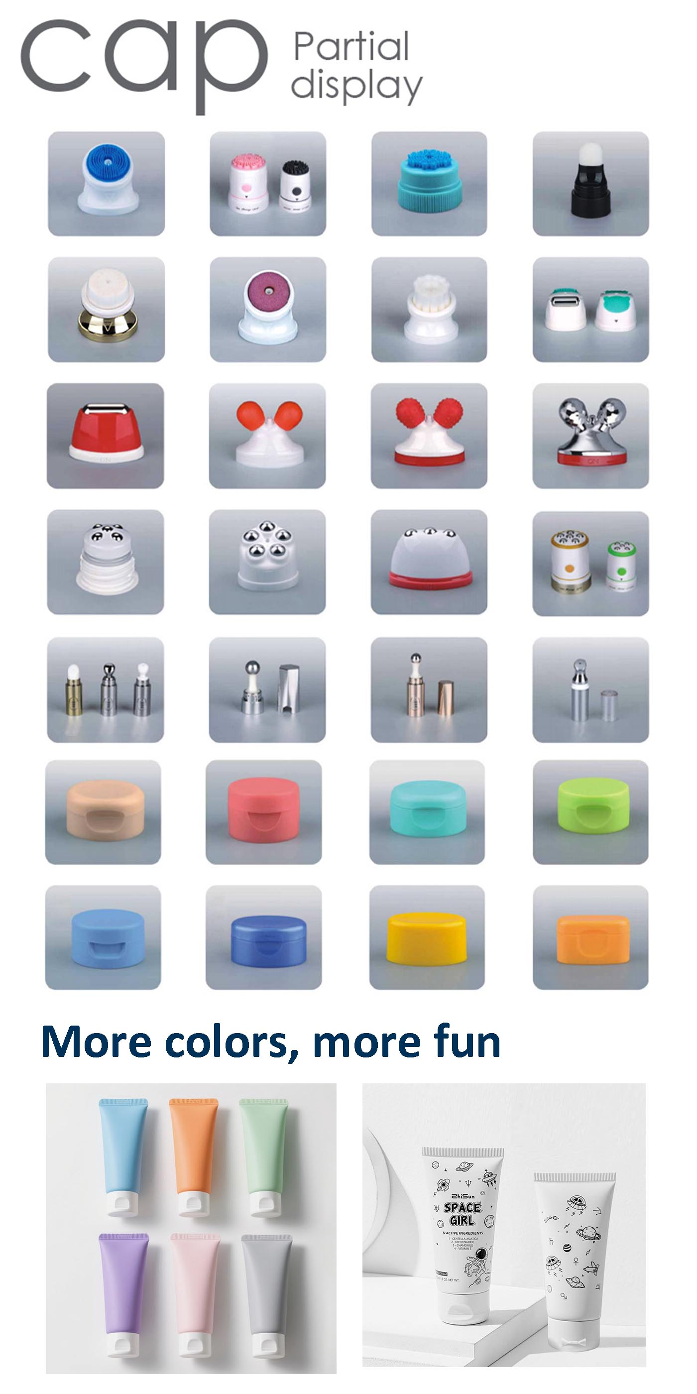 5 مل -120 مل أنبوب مستحضرات التجميل البلاستيكية الناعمة مع خيارات غطاء متعددة