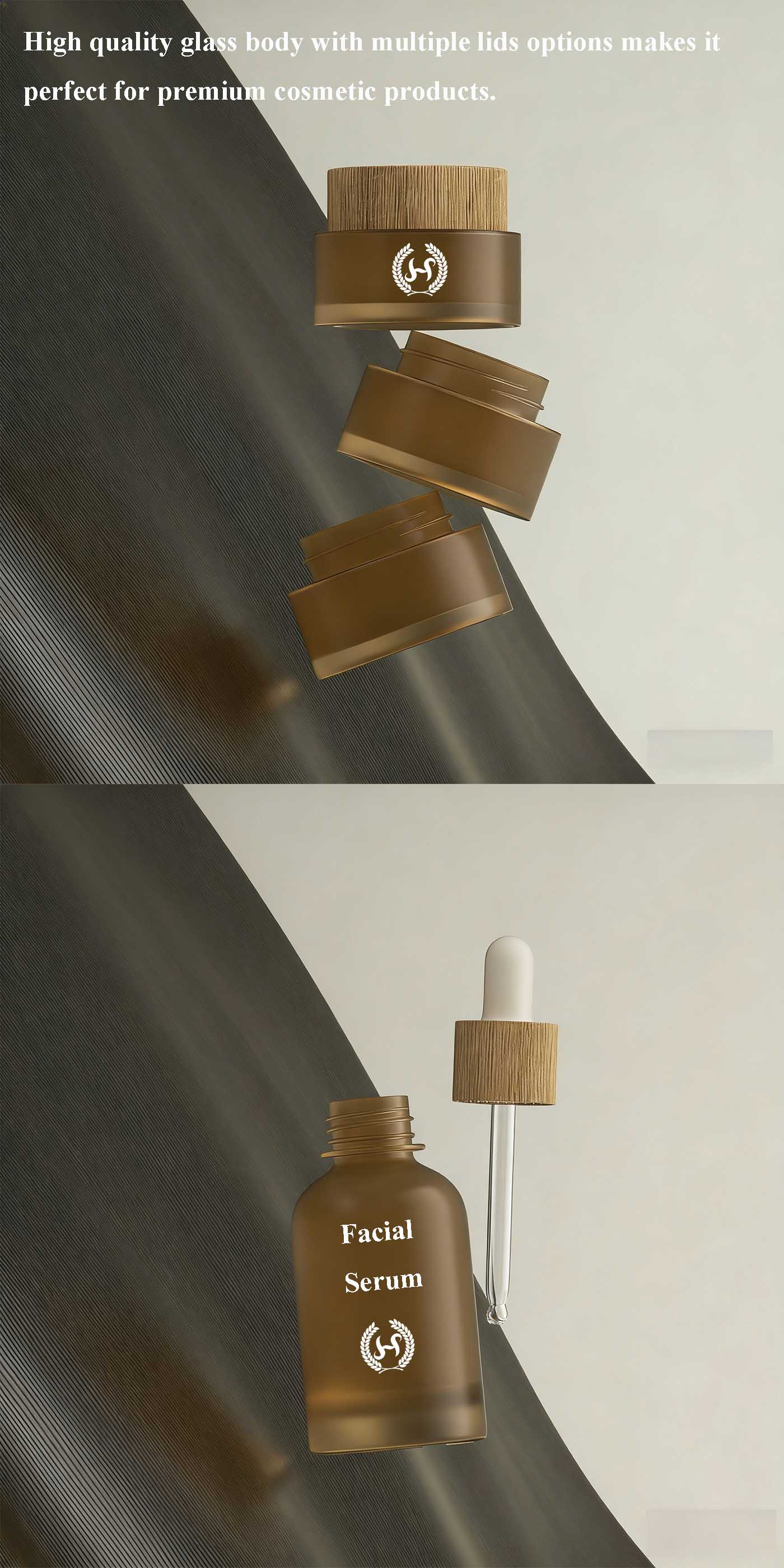 مخصص العناية بالبشرة مستحضرات التجميل التعبئة والتغليف الجرار والزجاجات مجموعة مع مضخة رذاذ الأغطية